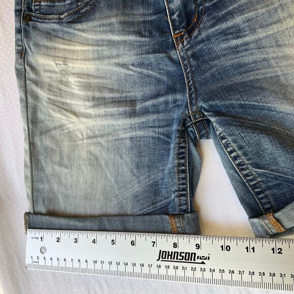 Indigo Rein Forever Women Denim Shorts size 9 Blue Mid Rise Stretch - Picture 7 of 10